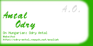 antal odry business card